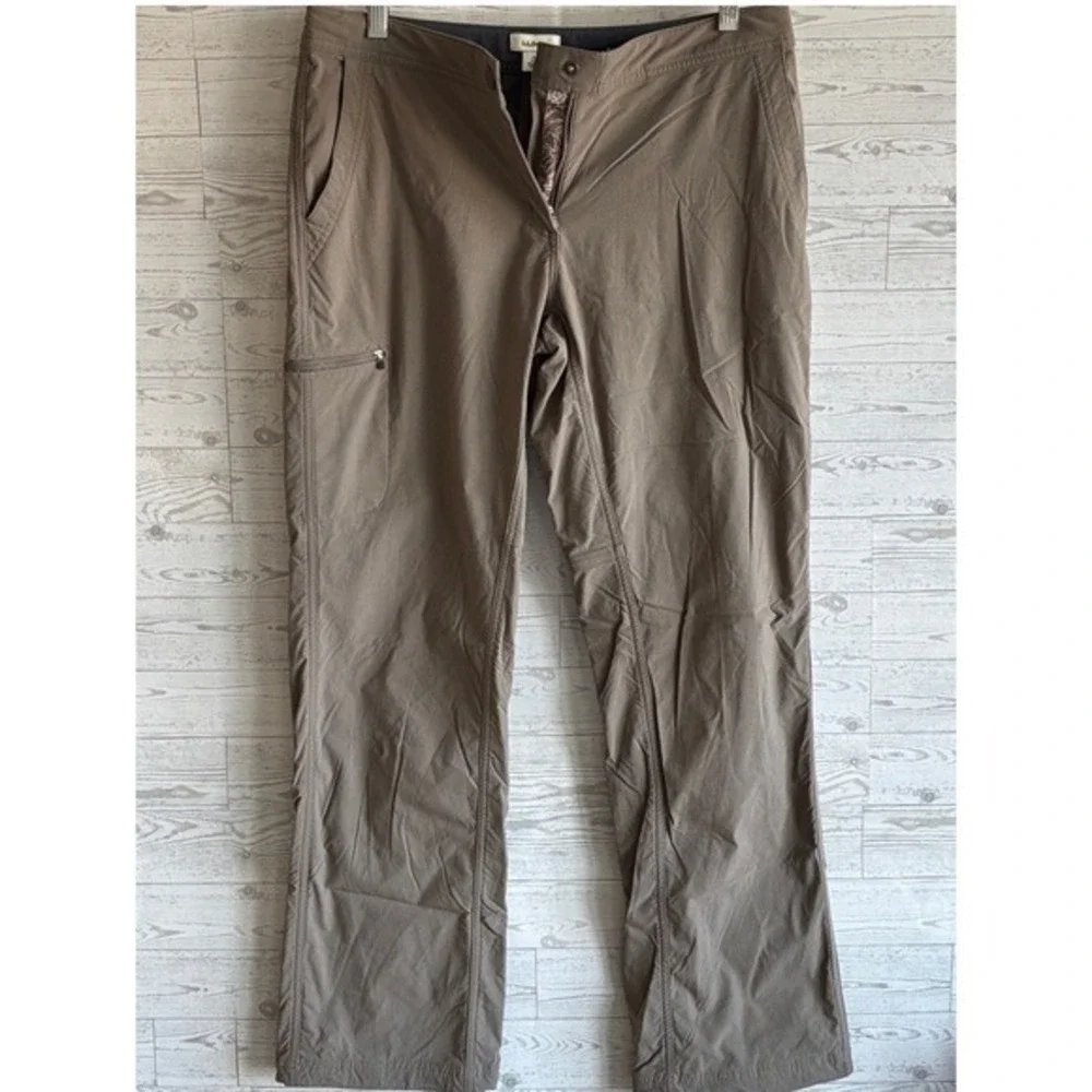 LL Bean Comfort Trail Pants Lined Ash Brown hiking camping cabin 31